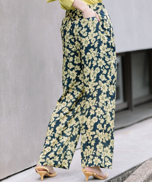 Munich（ミューニック）の「フラワープリントエコレーヨンワイドストレートパンツ（その他パンツ・レディース・レッド/イエロー/グリーン・S/M/XS）」の14枚目の写真