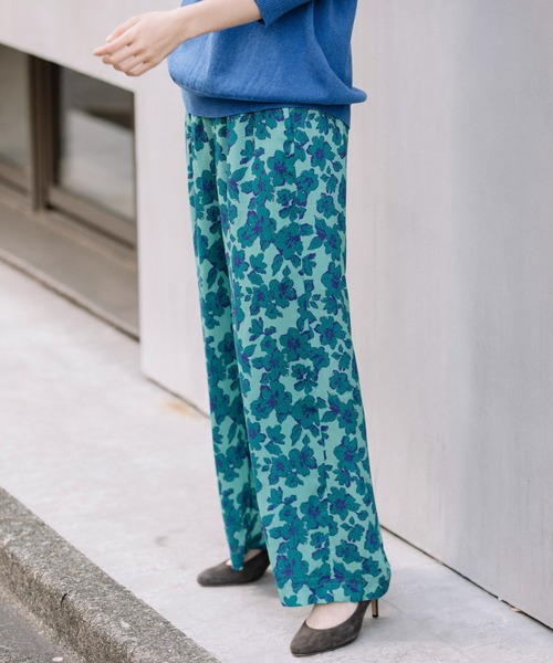 Munich（ミューニック）の「フラワープリントエコレーヨンワイドストレートパンツ（その他パンツ・レディース・レッド/イエロー/グリーン・S/M/XS）」の7枚目の写真