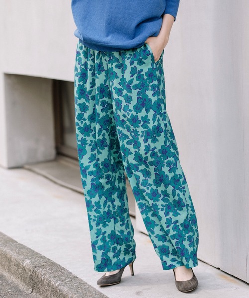 Munich（ミューニック）の「フラワープリントエコレーヨンワイドストレートパンツ（その他パンツ・レディース・レッド/イエロー/グリーン・S/M/XS）」の11枚目の写真