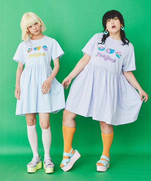 PUNYUS(プニュズ)の「DINO Tワンピース(ワンピース・レディース・ブラック/ライトパープル/ブルー・1/2/4/3)」の5枚目の写真