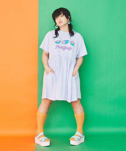 PUNYUS(プニュズ)の「DINO Tワンピース(ワンピース・レディース・ブラック/ライトパープル/ブルー・1/2/4/3)」の8枚目の写真