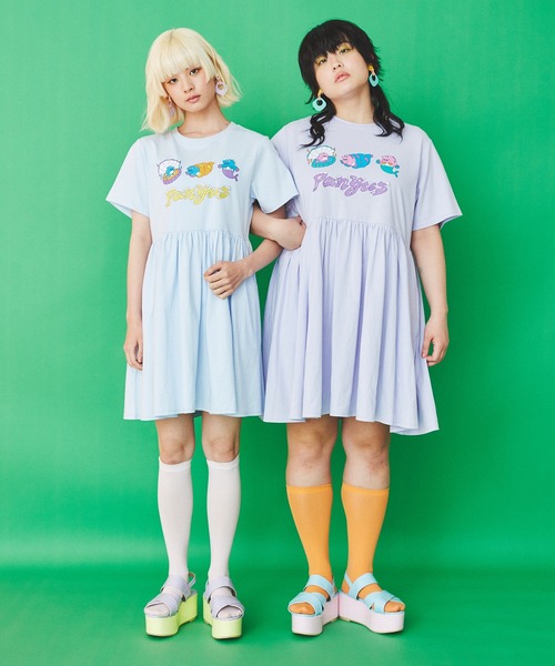 PUNYUS(プニュズ)の「DINO Tワンピース(ワンピース・レディース・ブラック/ライトパープル/ブルー・1/2/4/3)」の7枚目の写真