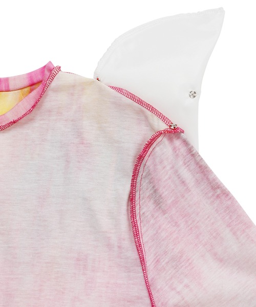 LE CIEL BLEU（ルシェルブルー）の「アブストラクトプリントテーラードTシャツ / Abstract Print Tailored TEE（Tシャツ/カットソー・レディース・ピンク・36）」の2枚目の写真