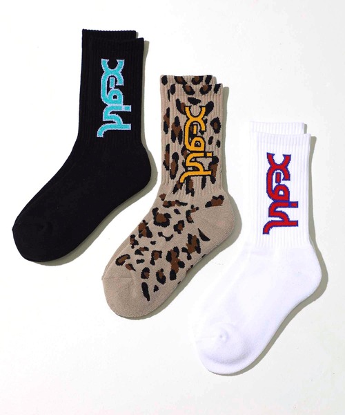 X-girl（エックスガール）の「MILLS LOGO RIB SOCKS/X-girlロゴ リブソックス（ソックス/靴下・レディース・ホワイト/ベージュ/ブラック・ONE SIZE）」の9枚目の写真