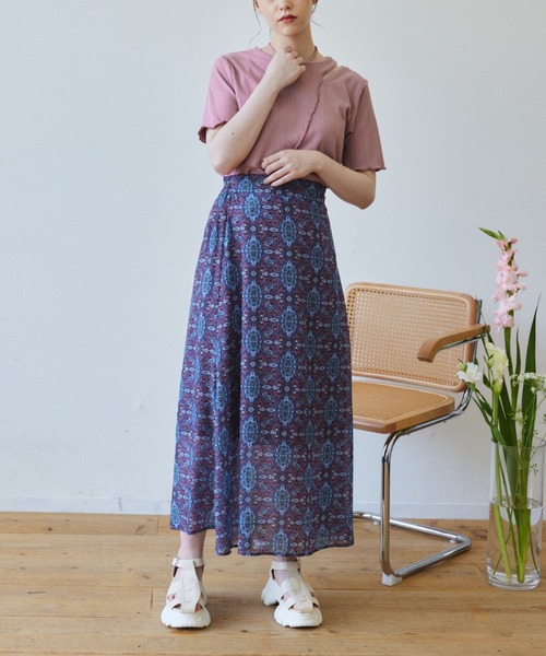 idem（イデム）の「【ZOZOTOWN限定】asymmetry 2way layered lib tops/アシメ2wayレイヤードカットソー（Tシャツ/カットソー・レディース・ブラック/ピンク・FREE）」の18枚目の写真