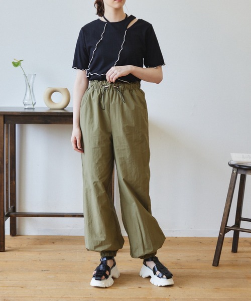 idem（イデム）の「【ZOZOTOWN限定】asymmetry 2way layered lib tops/アシメ2wayレイヤードカットソー（Tシャツ/カットソー・レディース・ブラック/ピンク・FREE）」の22枚目の写真