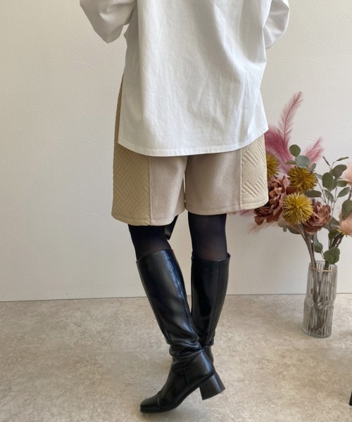 LHELBIE(レルビエ)の「キルトジャガード×メルトンハーフパンツ(その他パンツ・レディース・ブラック/ブルー/ベージュ・M)」の22枚目の写真