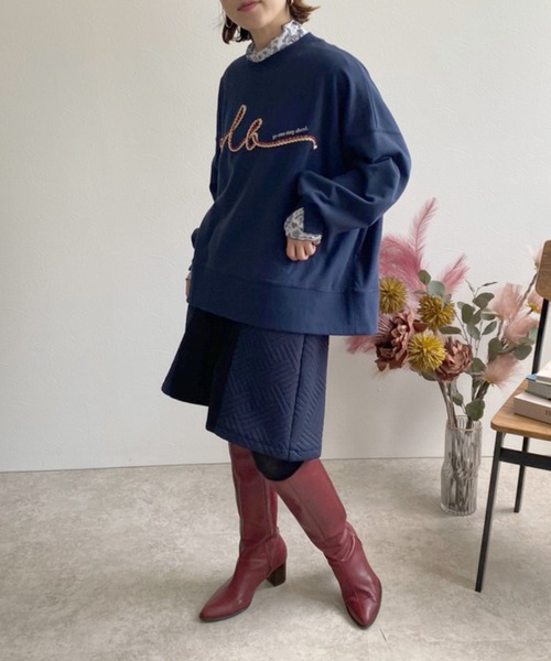 LHELBIE(レルビエ)の「キルトジャガード×メルトンハーフパンツ(その他パンツ・レディース・ブラック/ブルー/ベージュ・M)」の21枚目の写真