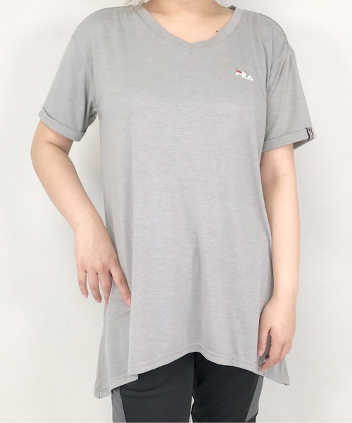 FILA(フィラ)の「デザインチュニックTシャツ(Tシャツ/カットソー・レディース・ライトグレー/ローズ/ラベンダー・LL/3L/L/M)」の13枚目の写真