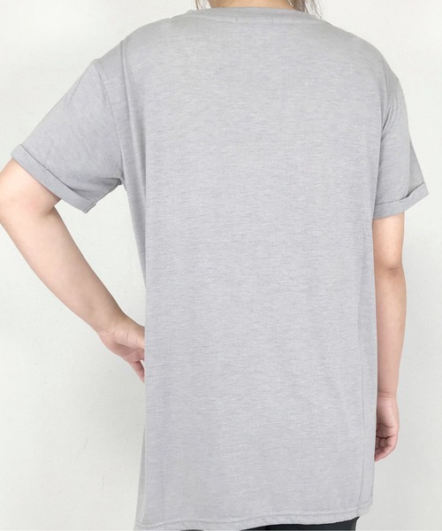 FILA(フィラ)の「デザインチュニックTシャツ(Tシャツ/カットソー・レディース・ライトグレー/ローズ/ラベンダー・LL/3L/L/M)」の16枚目の写真