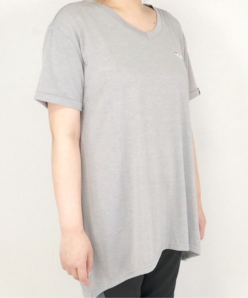FILA(フィラ)の「デザインチュニックTシャツ(Tシャツ/カットソー・レディース・ライトグレー/ローズ/ラベンダー・LL/3L/L/M)」の18枚目の写真
