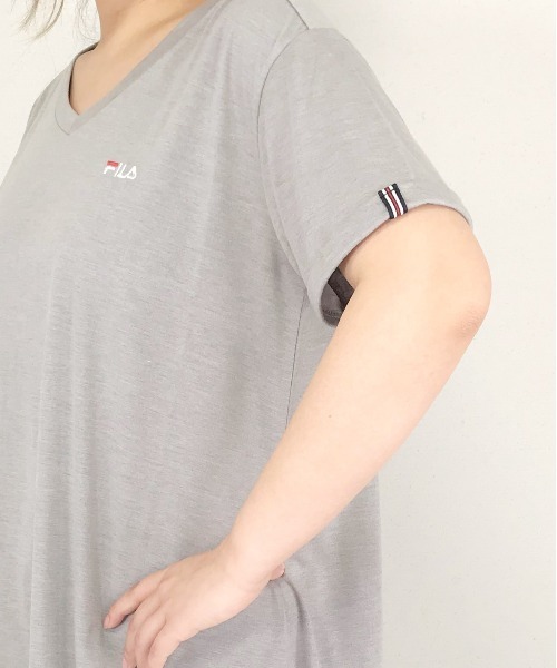 FILA(フィラ)の「デザインチュニックTシャツ(Tシャツ/カットソー・レディース・ライトグレー/ローズ/ラベンダー・LL/3L/L/M)」の19枚目の写真