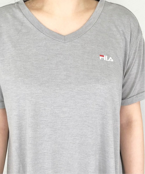 FILA(フィラ)の「デザインチュニックTシャツ(Tシャツ/カットソー・レディース・ライトグレー/ローズ/ラベンダー・LL/3L/L/M)」の20枚目の写真