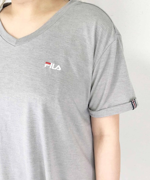 FILA(フィラ)の「デザインチュニックTシャツ(Tシャツ/カットソー・レディース・ライトグレー/ローズ/ラベンダー・LL/3L/L/M)」の21枚目の写真