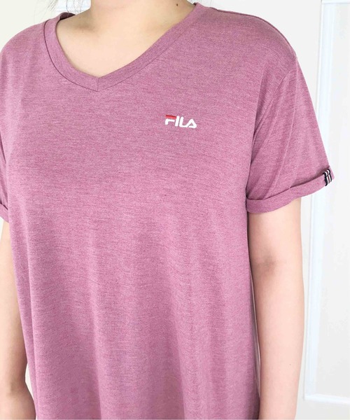 FILA(フィラ)の「デザインチュニックTシャツ(Tシャツ/カットソー・レディース・ライトグレー/ローズ/ラベンダー・LL/3L/L/M)」の10枚目の写真
