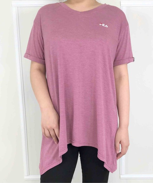 FILA(フィラ)の「デザインチュニックTシャツ(Tシャツ/カットソー・レディース・ライトグレー/ローズ/ラベンダー・LL/3L/L/M)」の11枚目の写真