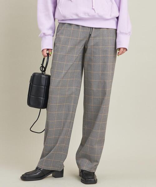 BEAUTY&YOUTH UNITED ARROWS(ビューティーアンドユースユナイテッドアローズ)の「【WEB限定】チェック ワイド イージーパンツ/ウォッシャブル(その他パンツ・レディース・ベージュ/グレー/ダークグレー・S/M/L)」の6枚目の写真