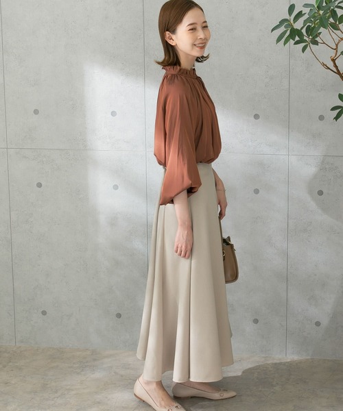 URBAN RESEARCH ROSSO WOMEN(アーバンリサーチ ロッソ)の「ウォッシャブルロングサーキュラースカート(スカート・レディース・ブラック/オレンジ/ライトベージュ/パープル/オリーブ・38/36)」の18枚目の写真