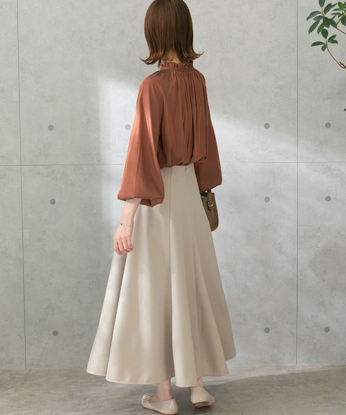 URBAN RESEARCH ROSSO WOMEN(アーバンリサーチ ロッソ)の「ウォッシャブルロングサーキュラースカート(スカート・レディース・ブラック/オレンジ/ライトベージュ/パープル/オリーブ・38/36)」の20枚目の写真