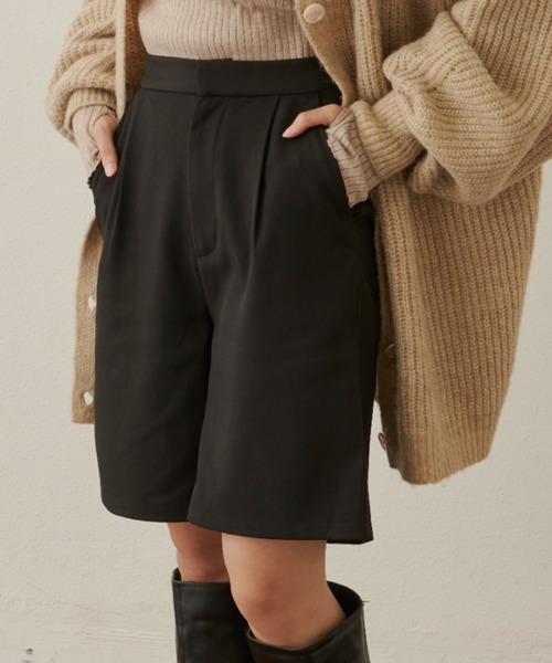 VANNIE U(ヴァニーユー)の「ストレートハーフパンツ(その他パンツ・レディース・ブラック/ブラウン・FREE)」の2枚目の写真