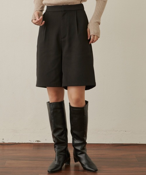 VANNIE U(ヴァニーユー)の「ストレートハーフパンツ(その他パンツ・レディース・ブラック/ブラウン・FREE)」の12枚目の写真