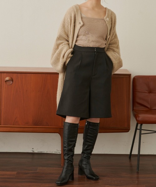 VANNIE U(ヴァニーユー)の「ストレートハーフパンツ(その他パンツ・レディース・ブラック/ブラウン・FREE)」の5枚目の写真
