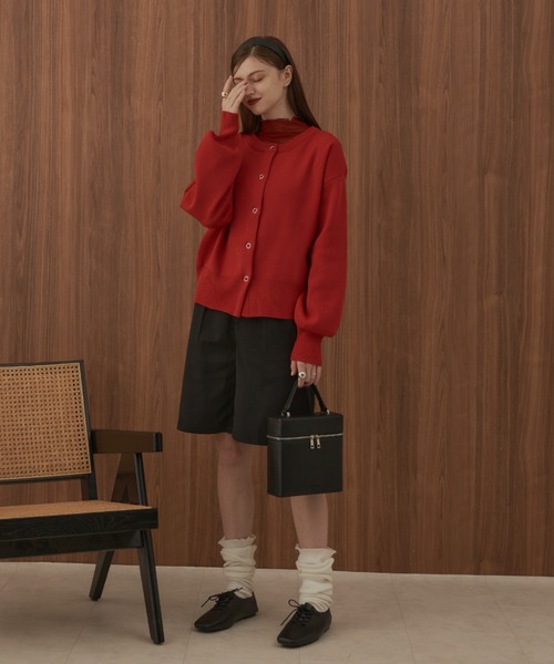 VANNIE U(ヴァニーユー)の「ストレートハーフパンツ(その他パンツ・レディース・ブラック/ブラウン・FREE)」の4枚目の写真