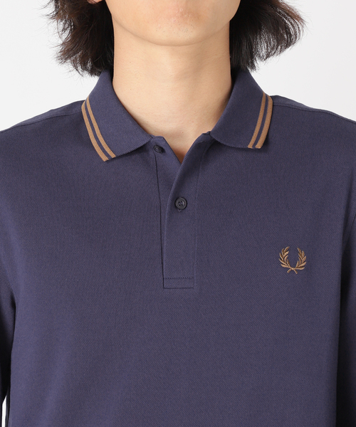 FRED PERRY(フレッドペリー)の「【FRED PERRY/フレッドペリー】ロングスリーブ ツインティップ シャツ(ポロシャツ・メンズ・ブラック/ネイビー/ブラウン・MEDIUM/LARGE/X-LARGE)」の8枚目の写真