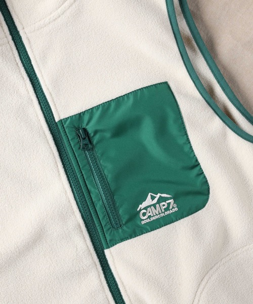 CAMP7（キャンプセブン）の「【CAMP7】パイピングベスト（ベスト・レディース・ダークグレー/オフホワイト・M/L）」の15枚目の写真