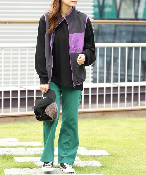 CAMP7（キャンプセブン）の「【CAMP7】パイピングベスト（ベスト・レディース・ダークグレー/オフホワイト・M/L）」の9枚目の写真