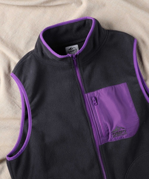 CAMP7（キャンプセブン）の「【CAMP7】パイピングベスト（ベスト・レディース・ダークグレー/オフホワイト・M/L）」の6枚目の写真