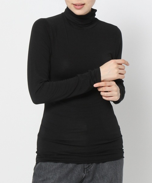 bijorie（ビジュリィ）の「【bijorie】レーヨンベア天タートルネック（Tシャツ/カットソー・レディース・ブラック/アイボリー・MEDIUM/LARGE）」の7枚目の写真