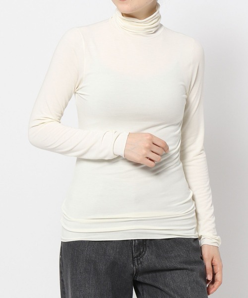 bijorie（ビジュリィ）の「【bijorie】レーヨンベア天タートルネック（Tシャツ/カットソー・レディース・ブラック/アイボリー・MEDIUM/LARGE）」の8枚目の写真