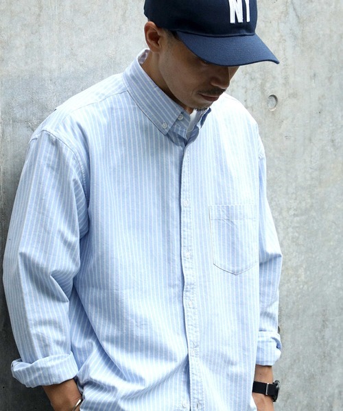 BACK NUMBER（バックナンバー）の「【BACK NUMBER】オックスボタンダウンシャツ（シャツ/ブラウス・メンズ・サックスブルー/グリーン/イエロー・M/L/XL）」の3枚目の写真