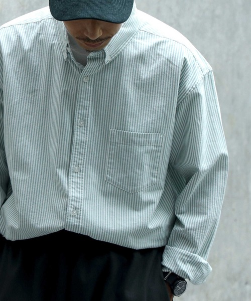 BACK NUMBER（バックナンバー）の「【BACK NUMBER】オックスボタンダウンシャツ（シャツ/ブラウス・メンズ・サックスブルー/グリーン/イエロー・M/L/XL）」の2枚目の写真