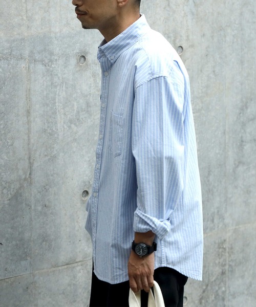 BACK NUMBER（バックナンバー）の「【BACK NUMBER】オックスボタンダウンシャツ（シャツ/ブラウス・メンズ・サックスブルー/グリーン/イエロー・M/L/XL）」の14枚目の写真