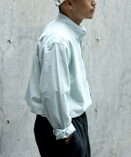 BACK NUMBER（バックナンバー）の「【BACK NUMBER】オックスボタンダウンシャツ（シャツ/ブラウス・メンズ・サックスブルー/グリーン/イエロー・M/L/XL）」の20枚目の写真