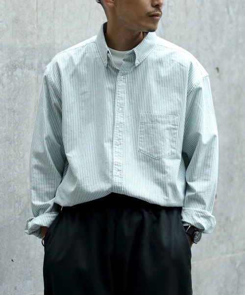 BACK NUMBER（バックナンバー）の「【BACK NUMBER】オックスボタンダウンシャツ（シャツ/ブラウス・メンズ・サックスブルー/グリーン/イエロー・M/L/XL）」の21枚目の写真