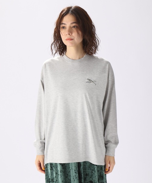niko and...(ニコアンド)の「マイペットロングスリーブTシャツ(Tシャツ/カットソー・レディース・グレー/オフホワイト/ナチュラル/チャコール・MEDIUM/LARGE)」の9枚目の写真