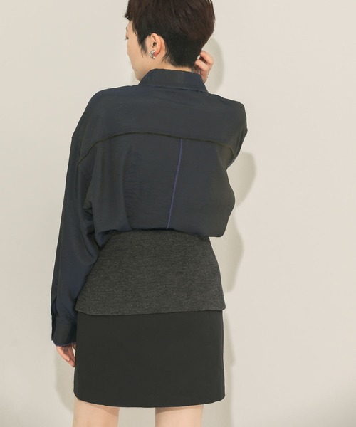 KBF（ケイビーエフ）の「リメイクシャンブレーシャツ（シャツ/ブラウス・レディース・オレンジ/ブラウン/ネイビー・ONE）」の7枚目の写真