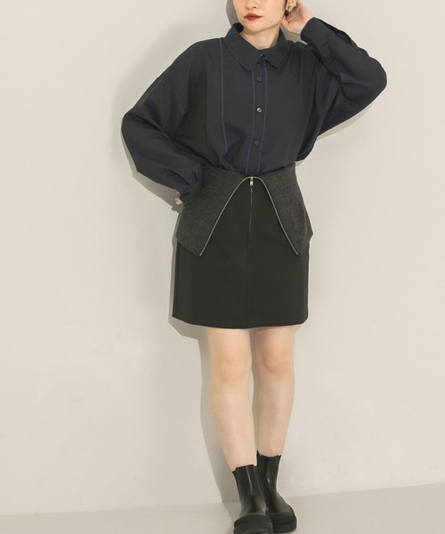 KBF（ケイビーエフ）の「リメイクシャンブレーシャツ（シャツ/ブラウス・レディース・オレンジ/ブラウン/ネイビー・ONE）」の10枚目の写真