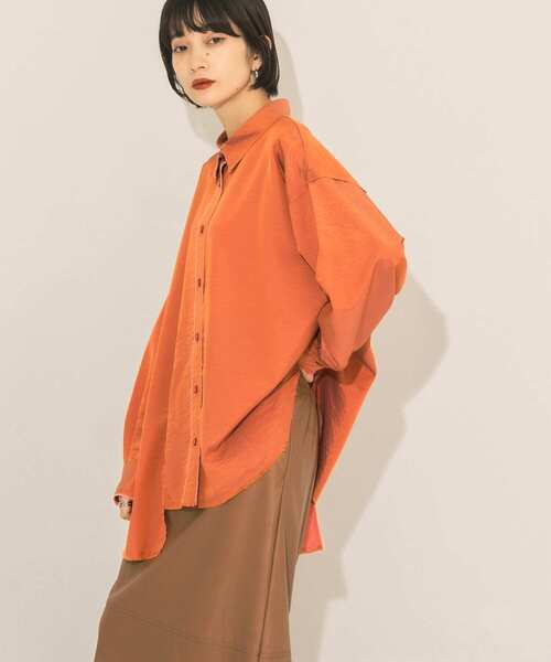 KBF（ケイビーエフ）の「リメイクシャンブレーシャツ（シャツ/ブラウス・レディース・オレンジ/ブラウン/ネイビー・ONE）」の13枚目の写真