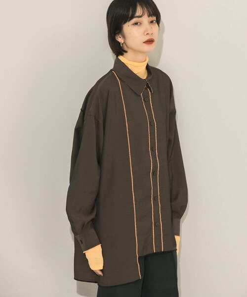 KBF（ケイビーエフ）の「リメイクシャンブレーシャツ（シャツ/ブラウス・レディース・オレンジ/ブラウン/ネイビー・ONE）」の20枚目の写真