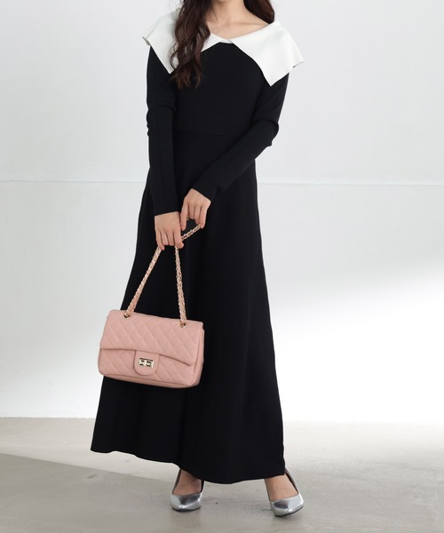 ALTROSE（アルトローズ）の「【500mlペットボトル収納可】キルティング チェーン ショルダーバッグ 2WAY ルルナ（ショルダーバッグ・レディース・ブラック/ベージュ/ピンク/アイボリー/ワイン/ブルー/ライトピンク・FREE）」の17枚目の写真