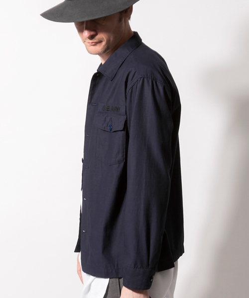 MONKEY TIME（モンキータイム）の「＜monkey time＞ ∴ C/LYCL BACK/TWL UTLTY/シャツ ：◇（シャツ/ブラウス・メンズ・ネイビー/オリーブ・MEDIUM/LARGE/X-LARGE/SMALL）」の3枚目の写真