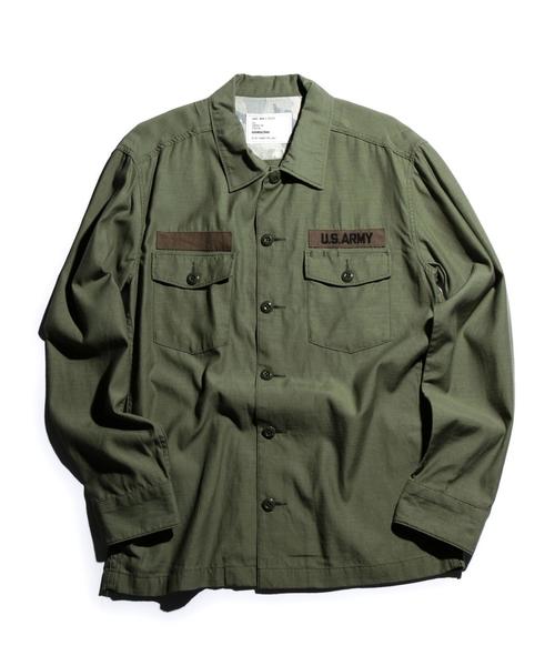 MONKEY TIME（モンキータイム）の「＜monkey time＞ ∴ C/LYCL BACK/TWL UTLTY/シャツ ：◇（シャツ/ブラウス・メンズ・ネイビー/オリーブ・MEDIUM/LARGE/X-LARGE/SMALL）」の2枚目の写真