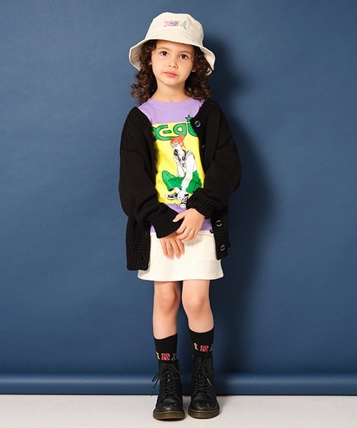 X-girl Stages（エックスガールステージス）の「【WEB限定】ニットカーディガン（カーディガン/ボレロ・キッズ・アイボリー/ブラック・90cm/100cm/110cm/120cm/130cm/140cm）」の13枚目の写真