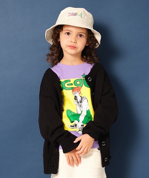 X-girl Stages（エックスガールステージス）の「【WEB限定】ニットカーディガン（カーディガン/ボレロ・キッズ・アイボリー/ブラック・90cm/100cm/110cm/120cm/130cm/140cm）」の11枚目の写真