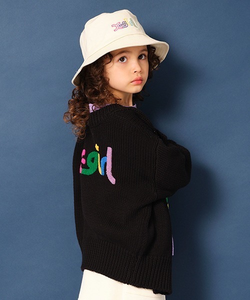 X-girl Stages（エックスガールステージス）の「【WEB限定】ニットカーディガン（カーディガン/ボレロ・キッズ・アイボリー/ブラック・90cm/100cm/110cm/120cm/130cm/140cm）」の12枚目の写真