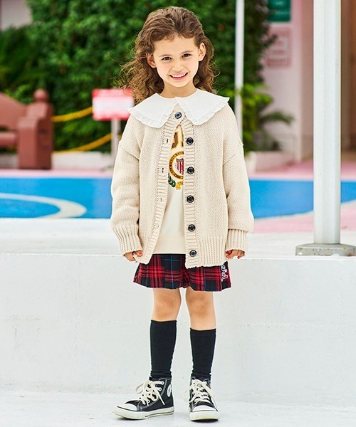 X-girl Stages（エックスガールステージス）の「【WEB限定】ニットカーディガン（カーディガン/ボレロ・キッズ・アイボリー/ブラック・90cm/100cm/110cm/120cm/130cm/140cm）」の16枚目の写真